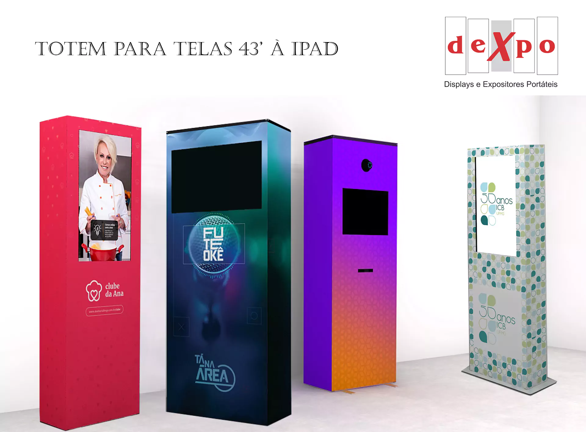 Compre e personalize totens com tela na Dexpo