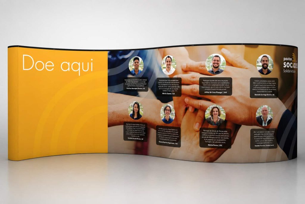 Painel modular portátil: praticidade para feiras, congressos e exposições