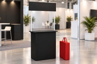 Balcão dobrável para eventos: facilite montagem e transporte